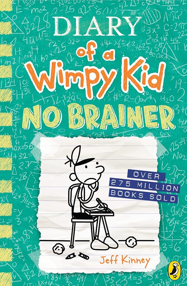 Diary of a Wimpy Kid: No Brainer (Book 18) (Hardback) cover image