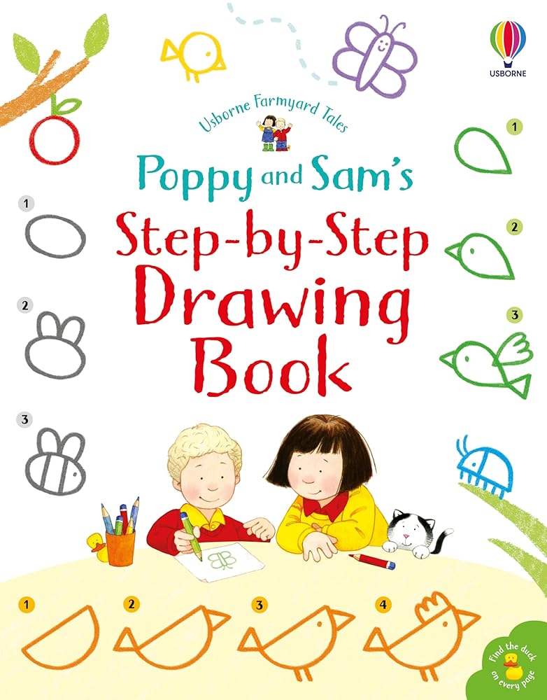 Poppy and Sam's Step-by-step Drawing Book cover image