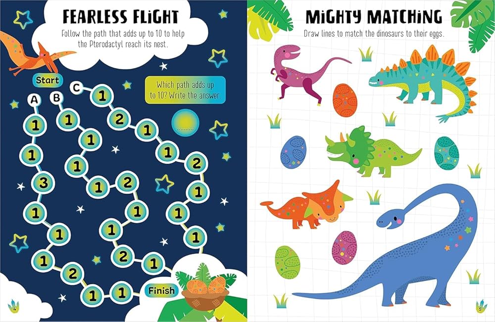 Glow in the Dark Dino Land Activity Book cover image