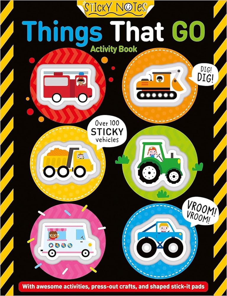 Sticky Notes Things That Go Activity Book cover image